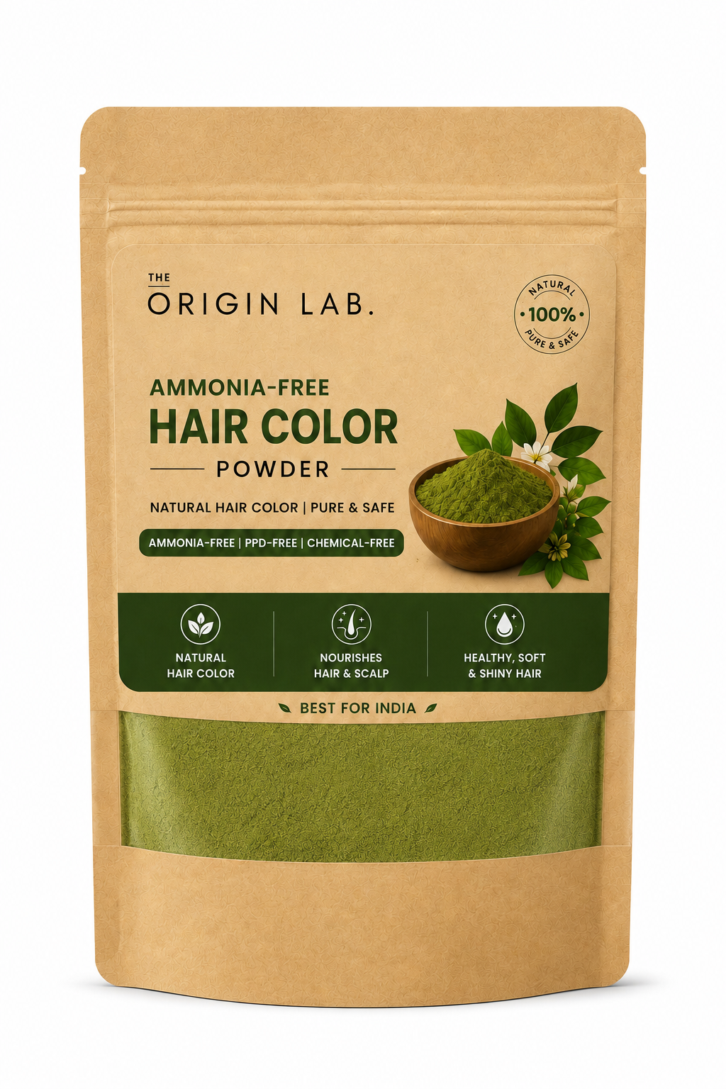 The Origin Lab Ammonia-Free Hair Color Powder – Natural Hair Color