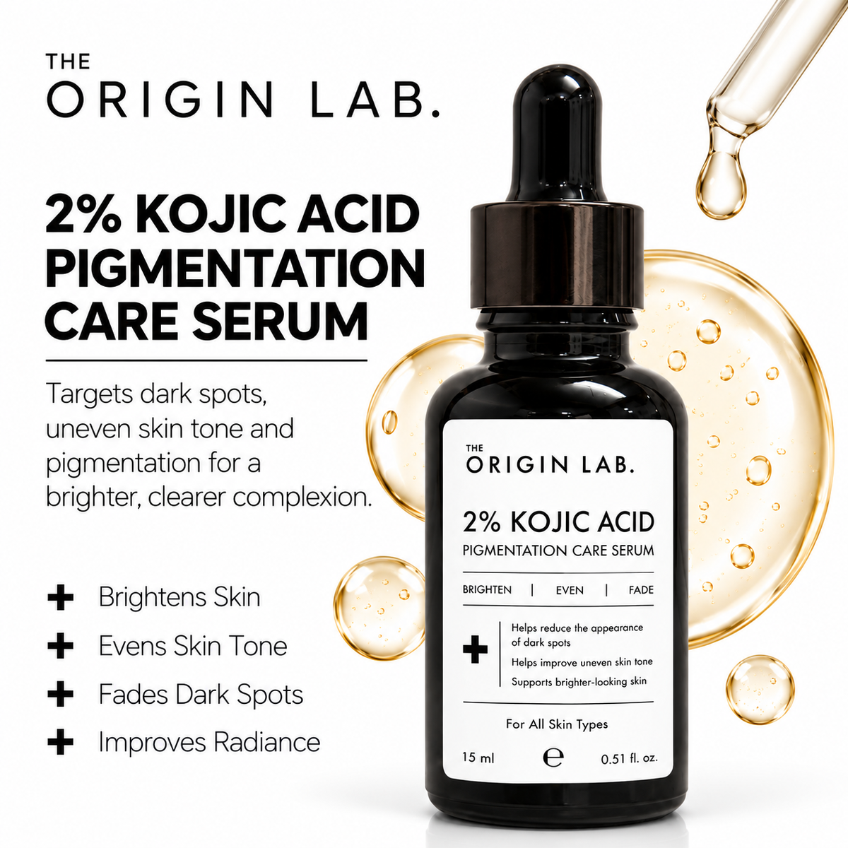 The Origin Lab. 2% Kojic Acid Pigmentation Care Serum – 15 ml