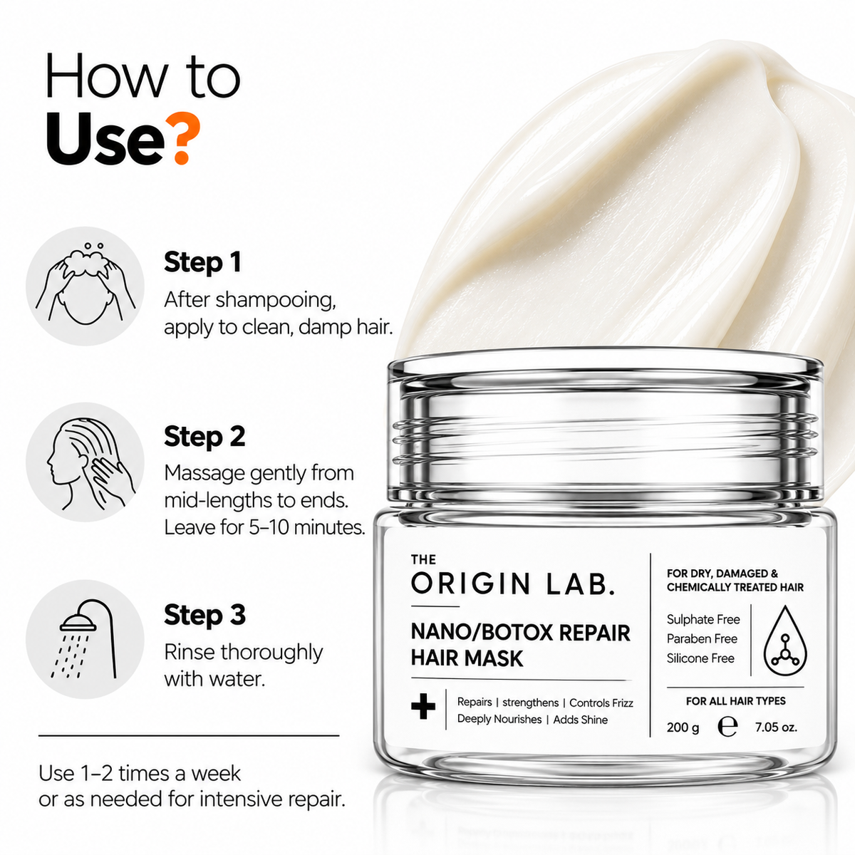 The Origin Lab. Nano / Botox Repair Hair Mask – 200 g