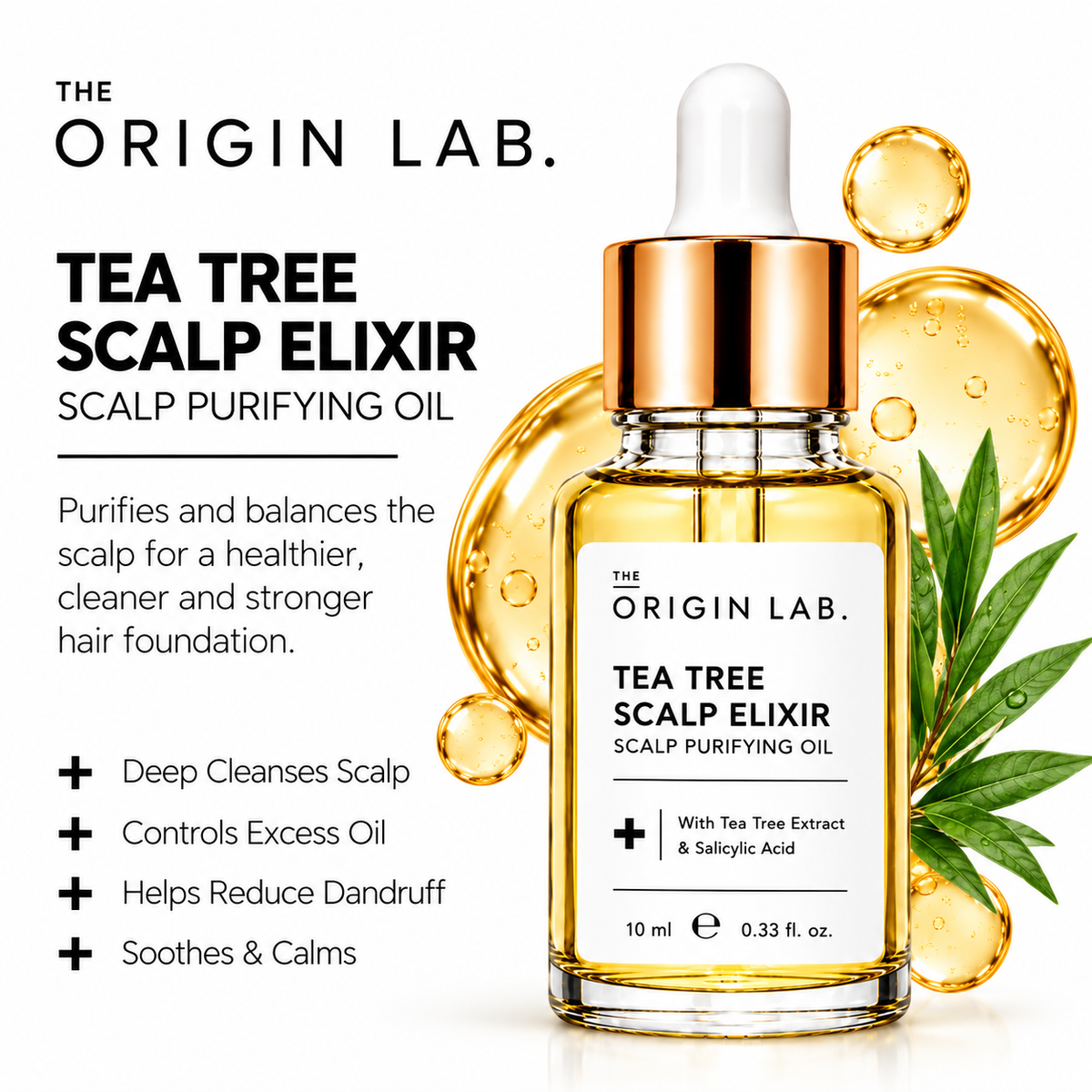 Tea Tree Scalp Elixir – Scalp Purifying Oil with Tea Tree Extract & Salicylic Acid | 10 ml