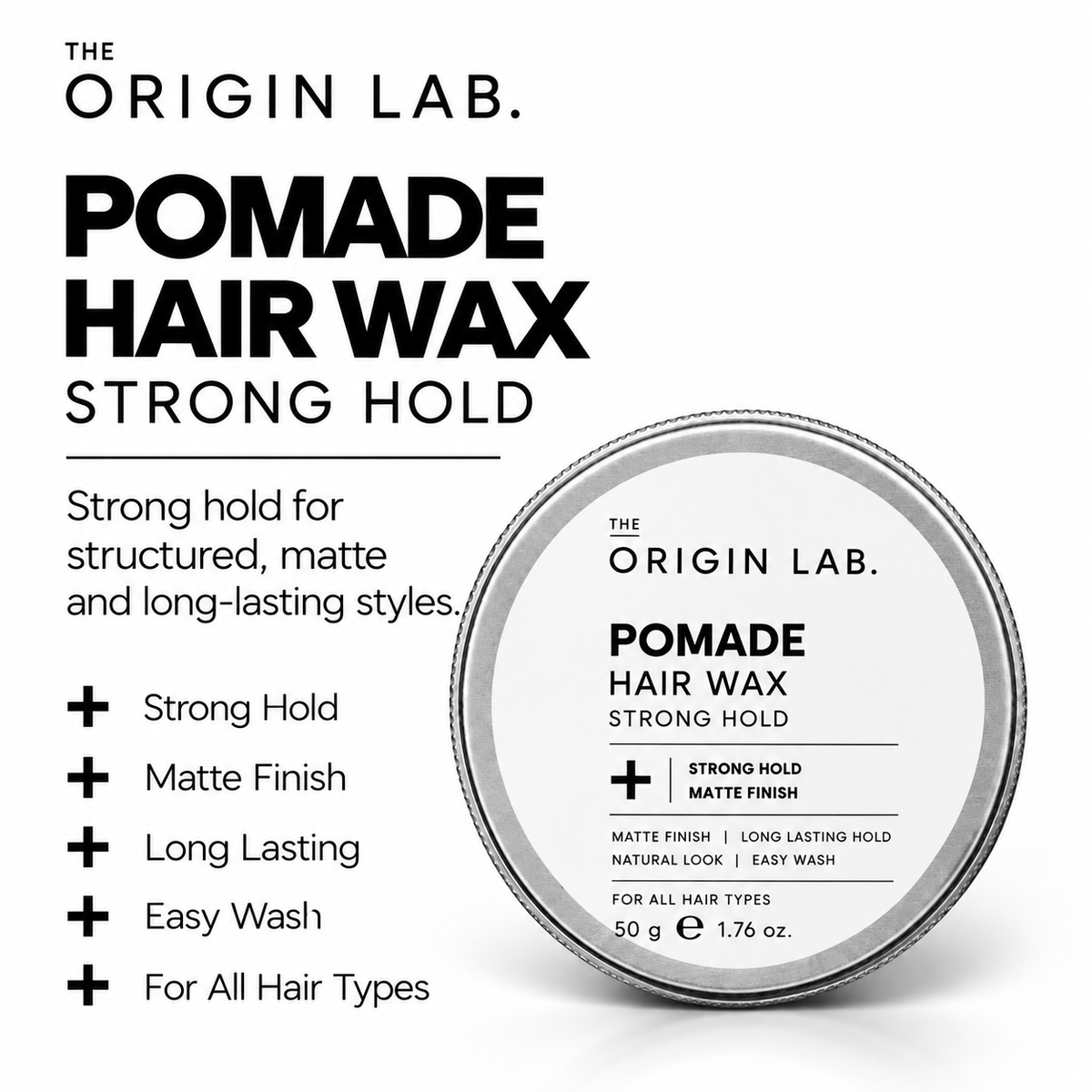 Hair Styling Wax – Strong Hold & Matte Finish | 100 g
