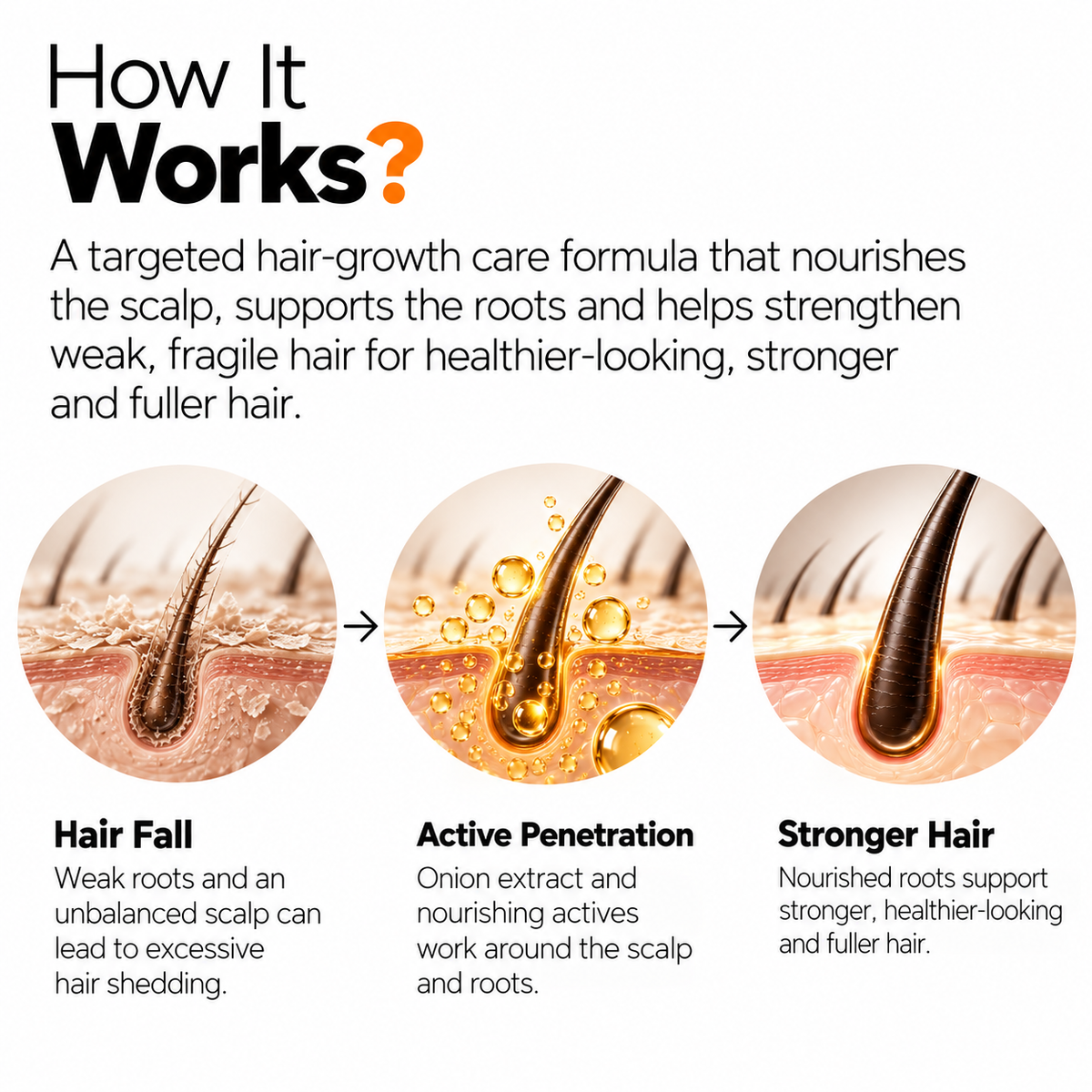 Onion Root Elixir Hair Growth Oil with Onion Extract & Caffeine Complex – 10 ml