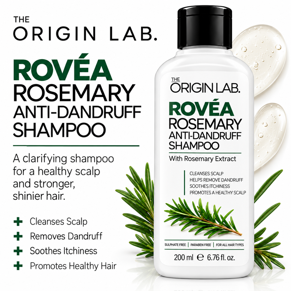 The Origin Lab.ROVÉA Rosemary Anti-Dandruff Shampoo 200ml