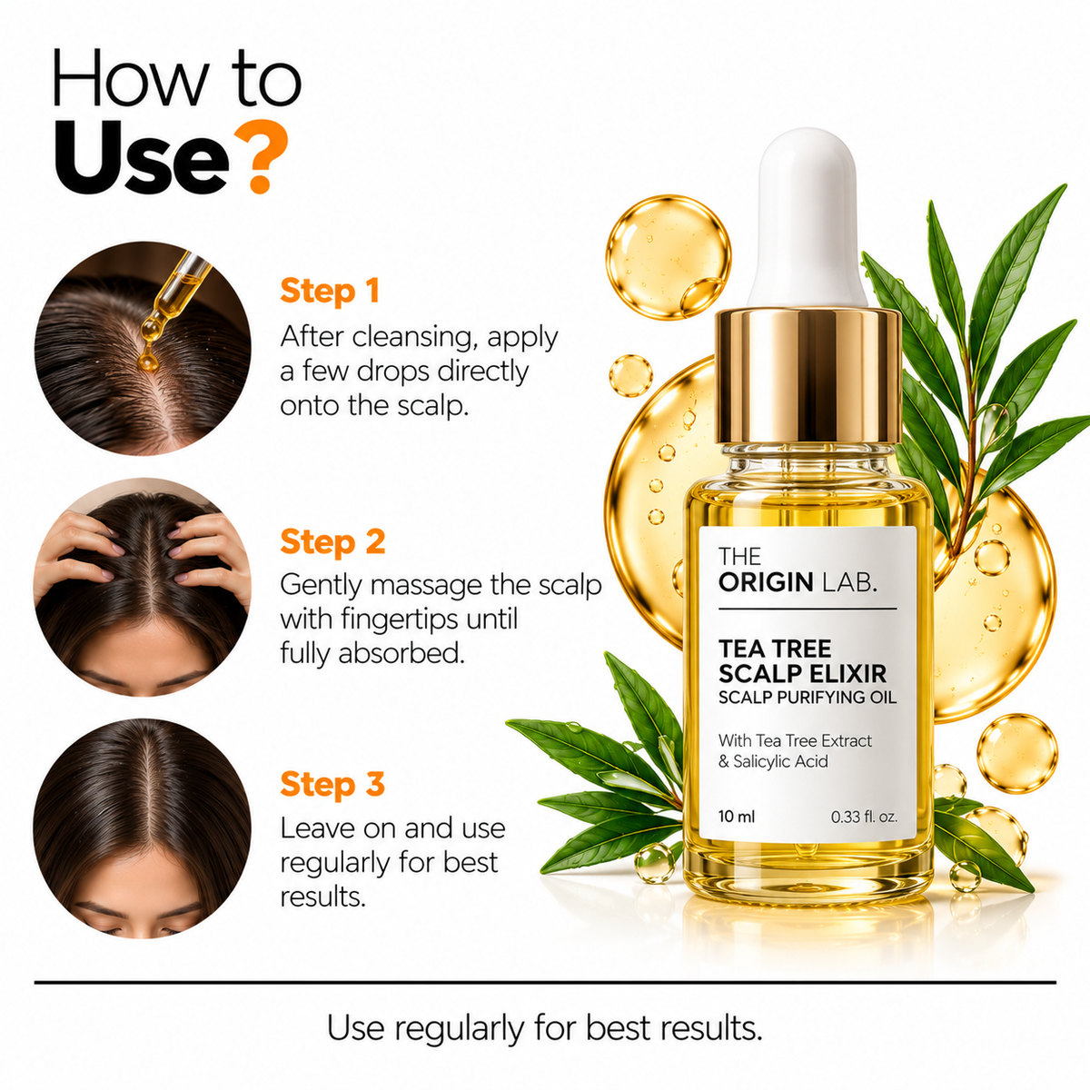 Tea Tree Scalp Elixir – Scalp Purifying Oil with Tea Tree Extract & Salicylic Acid | 10 ml