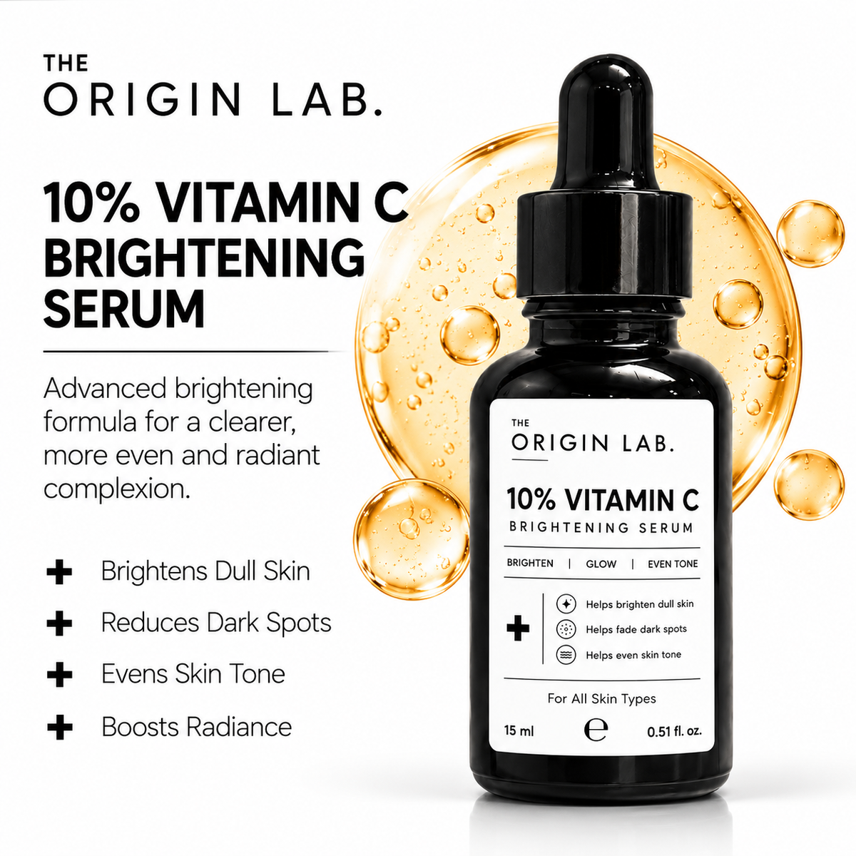 The Origin Lab. 10% Vitamin C Brightening Serum – 15 ml