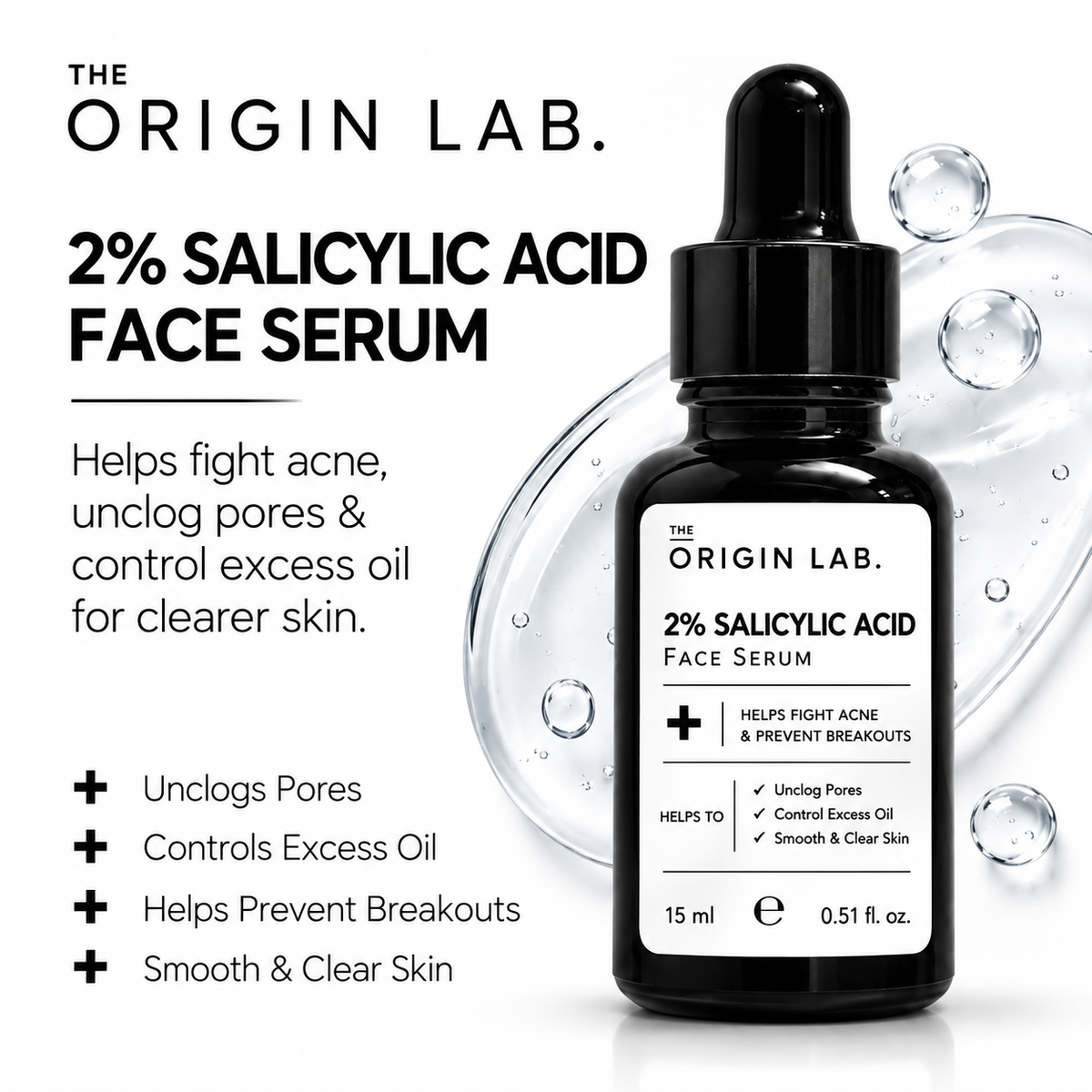 The Origin Lab 2% Salicylic Acid Face Serum – 15ml