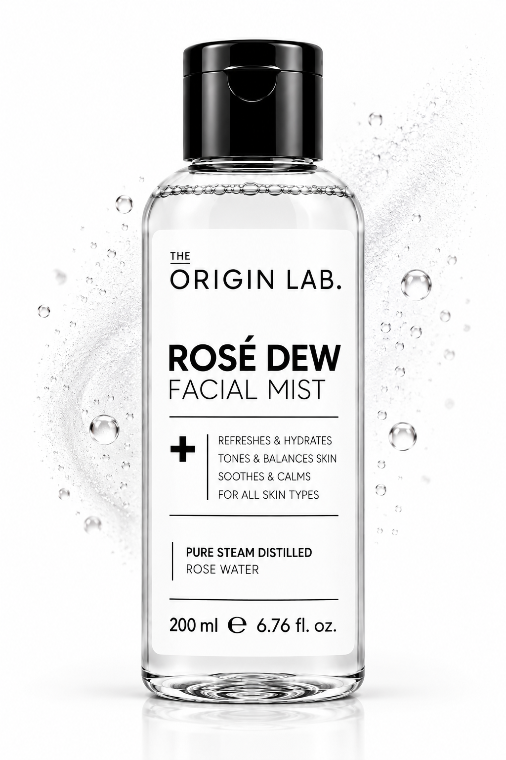 The Origin Lab Rose Water Facial Mist – Hydrating & Refreshing | 200 ml