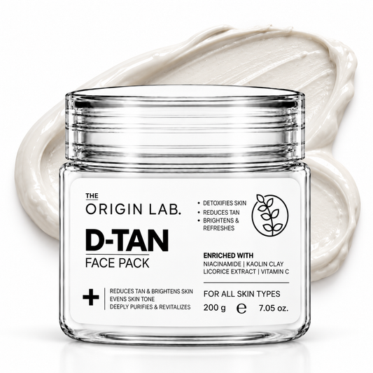 The Origin Lab. D-Tan Face Pack – Niacinamide & Kaolin Clay | 100 g